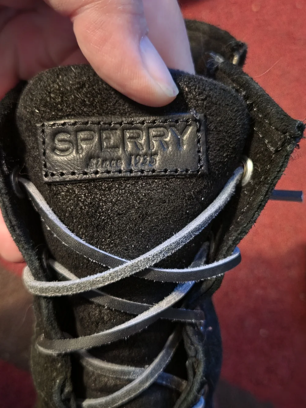 Sperry Saltwater Black Wool Rubber Duck Boots Rain Boots Women's Size 7M